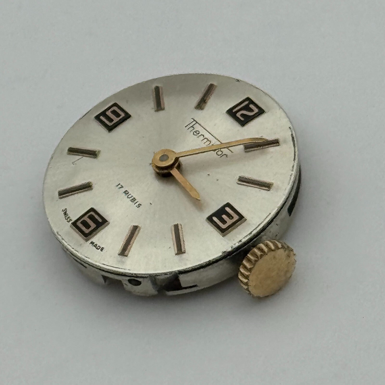 17.4mm Running FHF 351 Thermidor Manual Wind Swiss Watch Movement Vintage PARTS