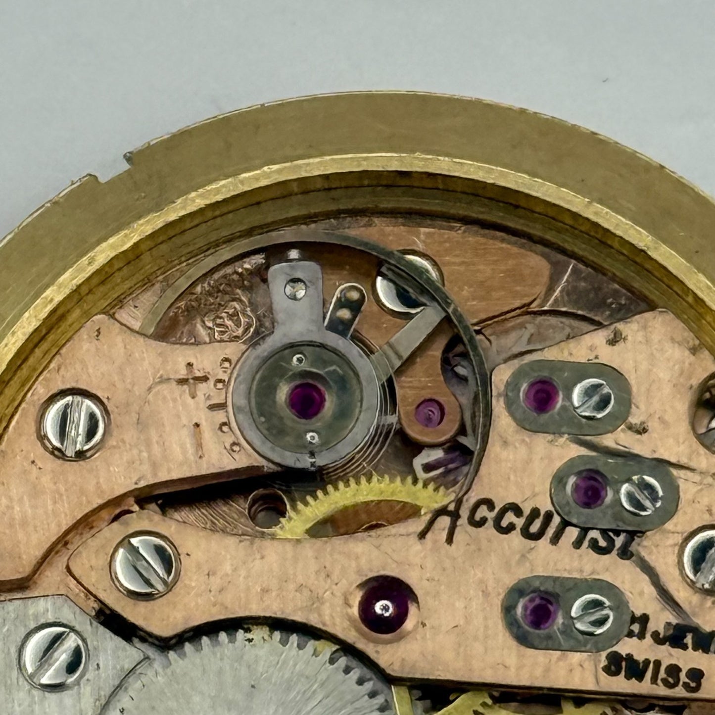AS 1691/93 Watch Movement Accurist Manual Wind Vintage Swiss Parts Repair 30.3mm