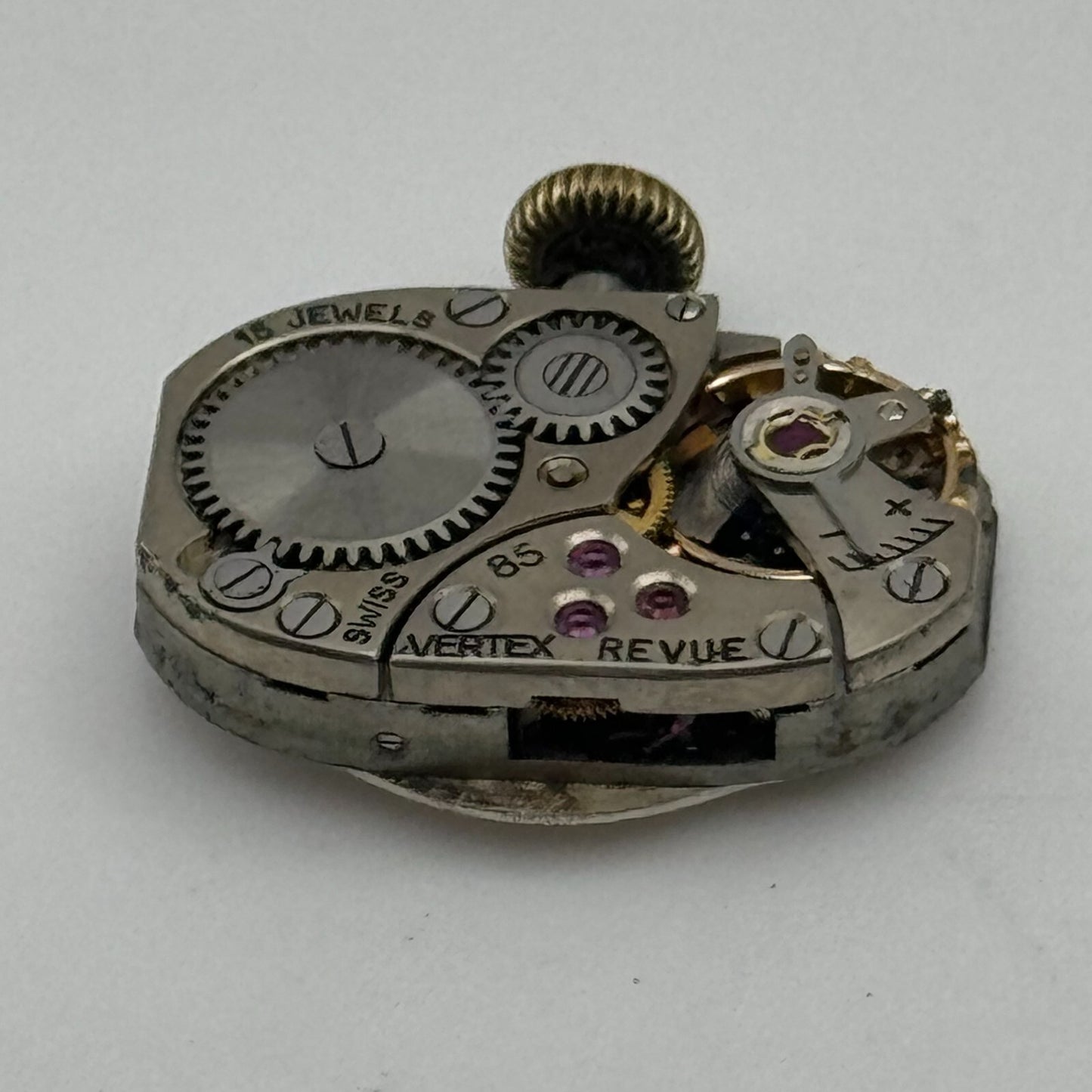 12.7mm Running Vertex Revue 85 Manual Wind 15 Jewels Swiss Watch Movement PARTS