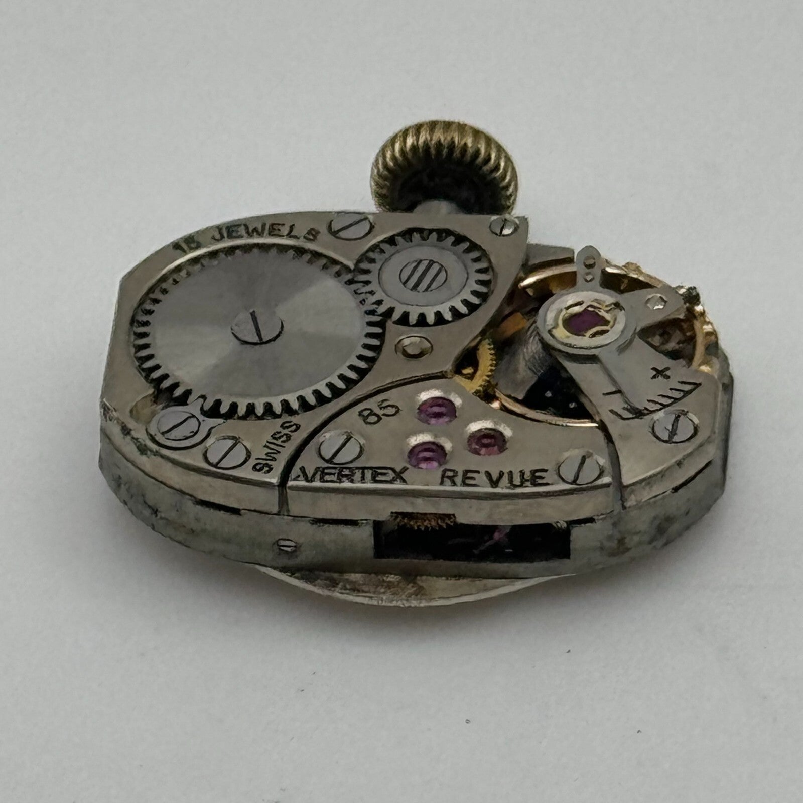 12.7mm Running Vertex Revue 85 Manual Wind 15 Jewels Swiss Watch Movement PARTS