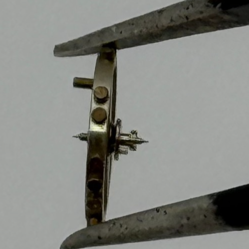 AS 1677 Balance Wheel Complete And Spring 5 1/2''' 1225 M Watch Movement Parts