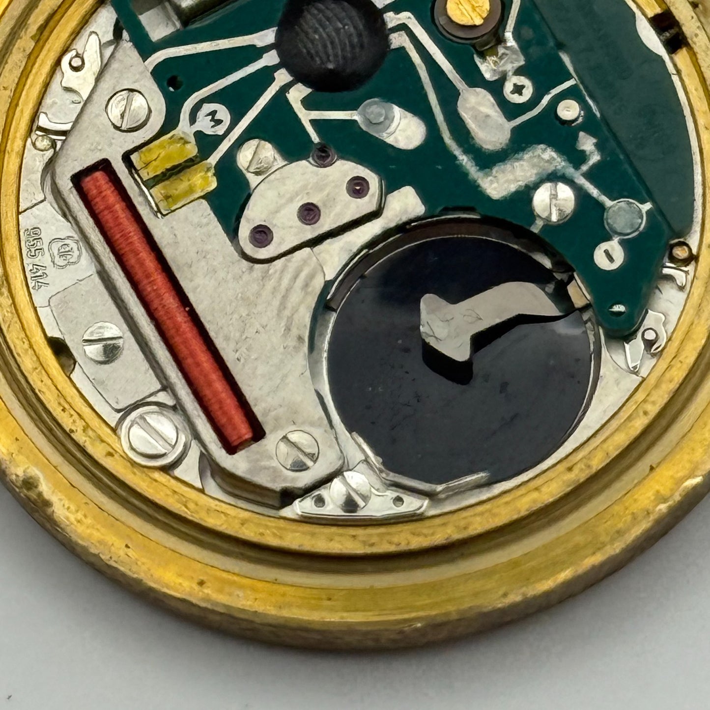 ETA 955.414 Quartz Watch Movement Rotary Date Vintage Swiss Parts Repair 30.9mm