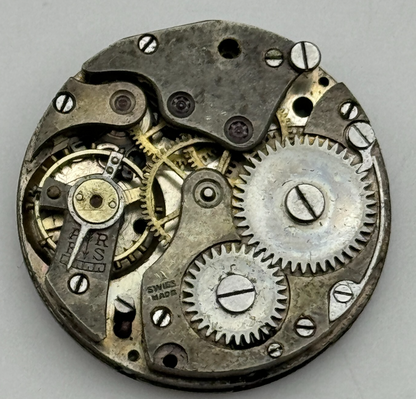 24.8mm Swiss Porcelain Dial Red 12 Trench Manual Wind Watch Movement PARTS