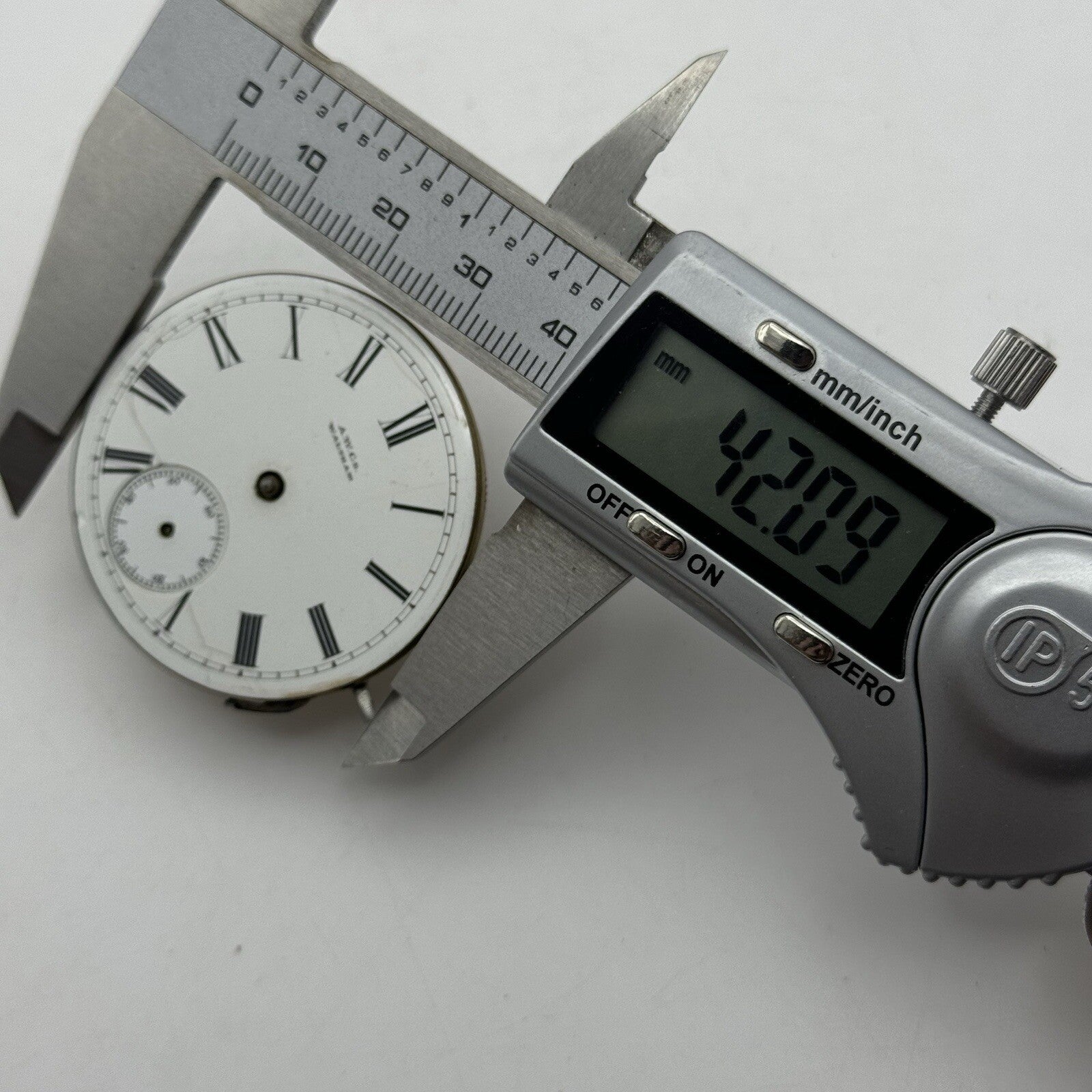 42mm Manual Wind Waltham Hillside No Balance Pocket Watch Movement FOR PARTS