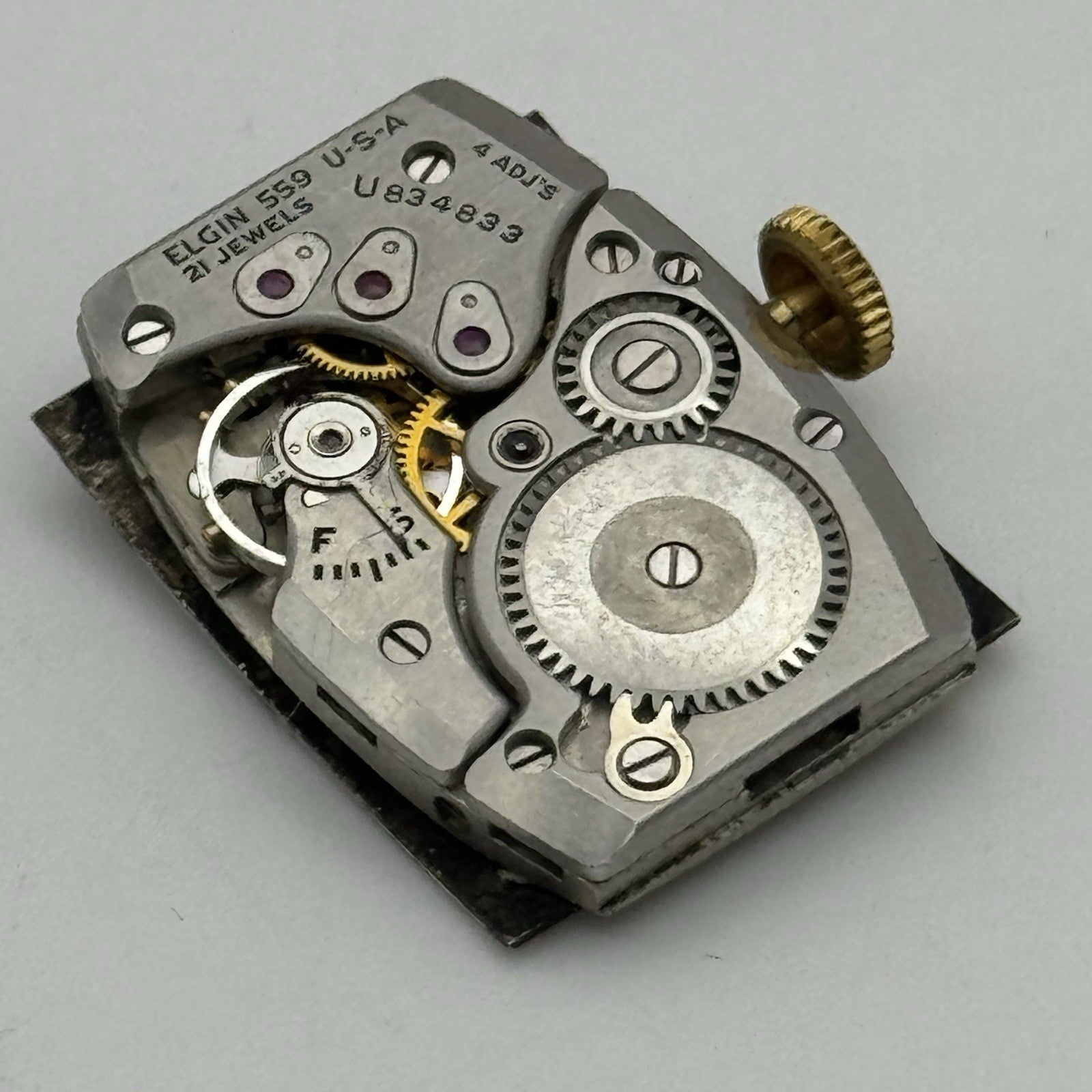 15/0s Running Lord Elgin Grade 559 Model 3 American Watch Movement PARTS SPARES