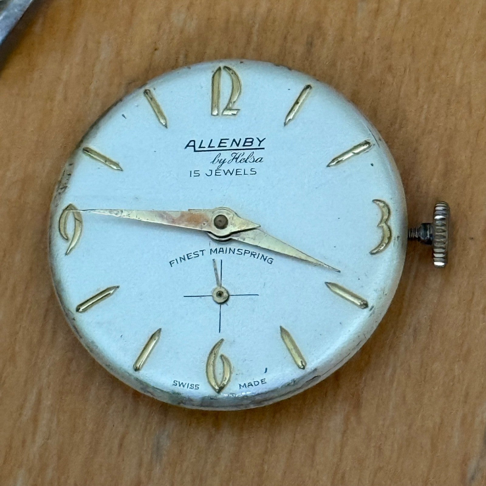 34mm Allenby Helsa Finest Mainspring Brevete 314705 Vintage Manual Watch PARTS