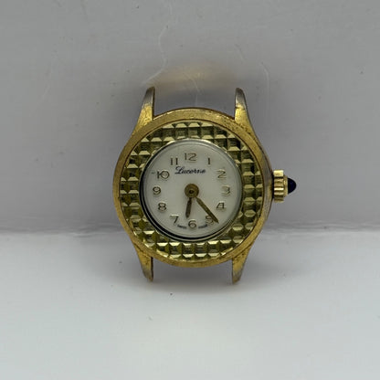 25mm Running Vintage Lucerne Diamond Tooled Swiss Gold Plated Manual Wind PARTS
