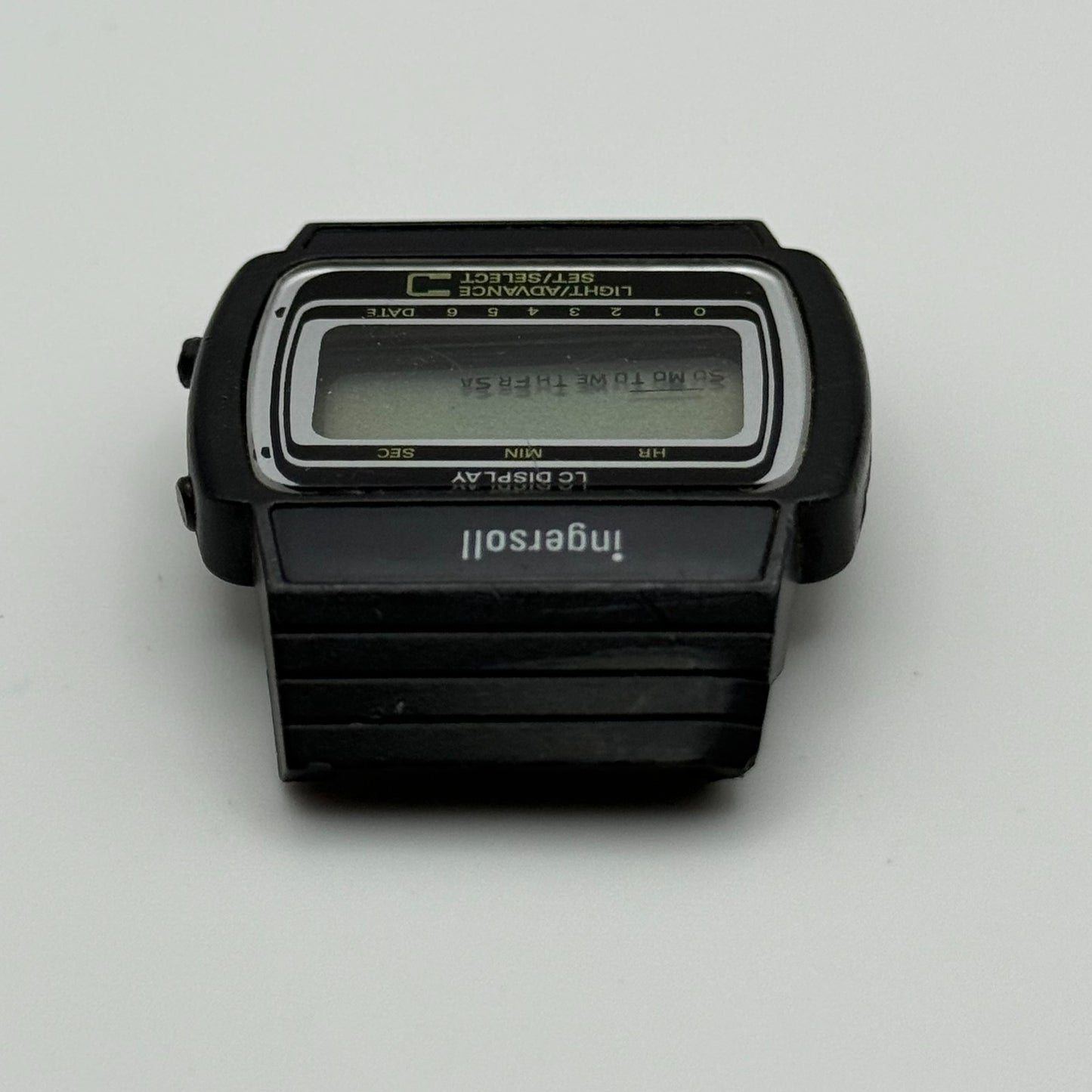 Ingersoll Unisex Retro Quartz Watch LC Display Black 35mm PARTS REPAIR