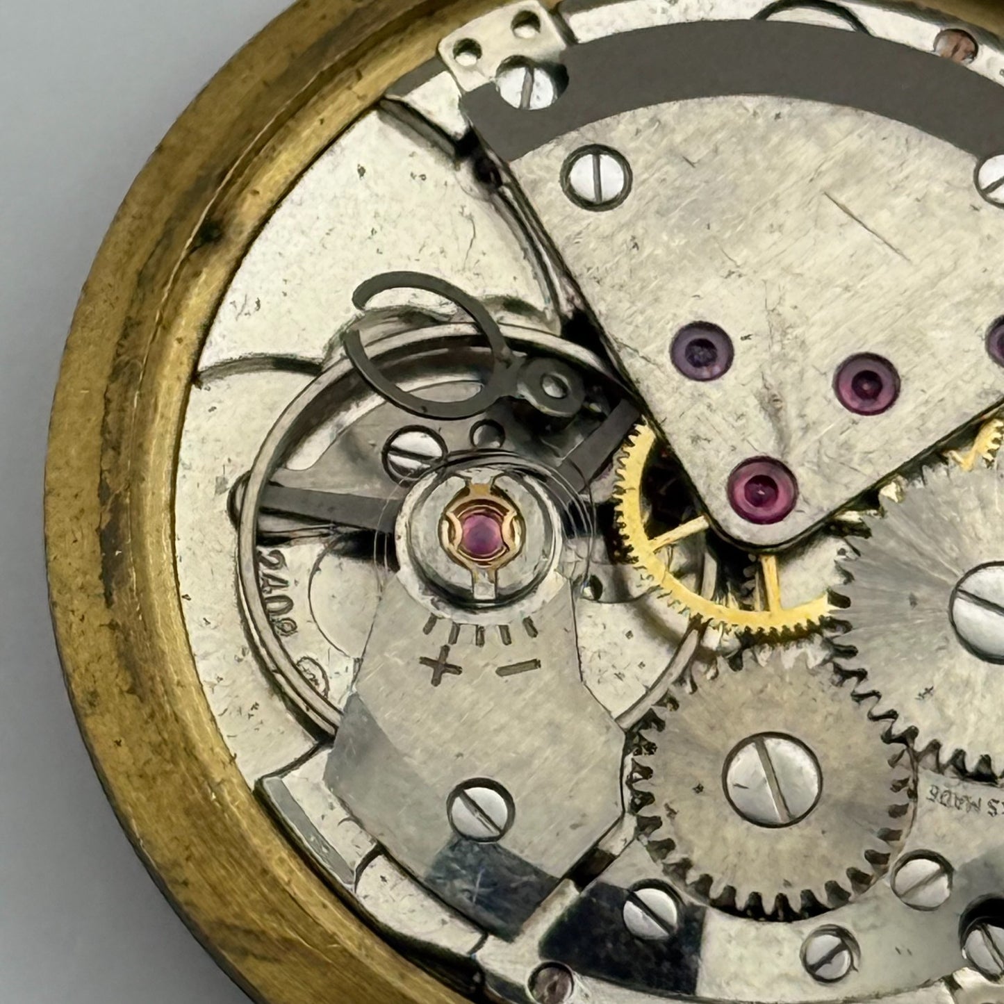 ETA 2408 Watch Movement Avia Manual Wind Vintage Swiss Parts Repair 31.4mm