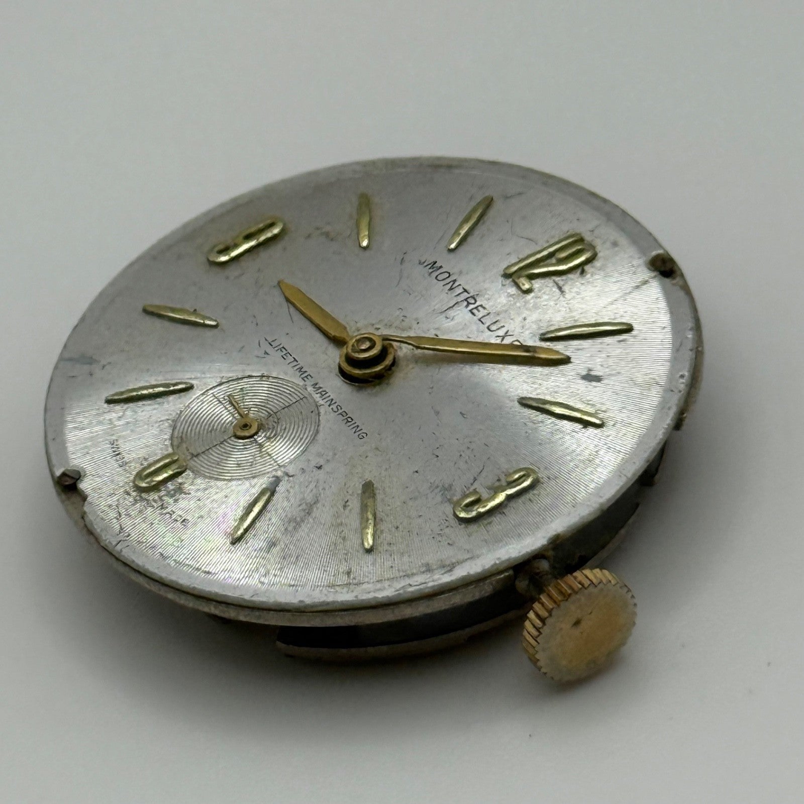 D321 Watch Movement Manual Wind Vintage Lifetime Mainspring Parts Repair 31.1mm
