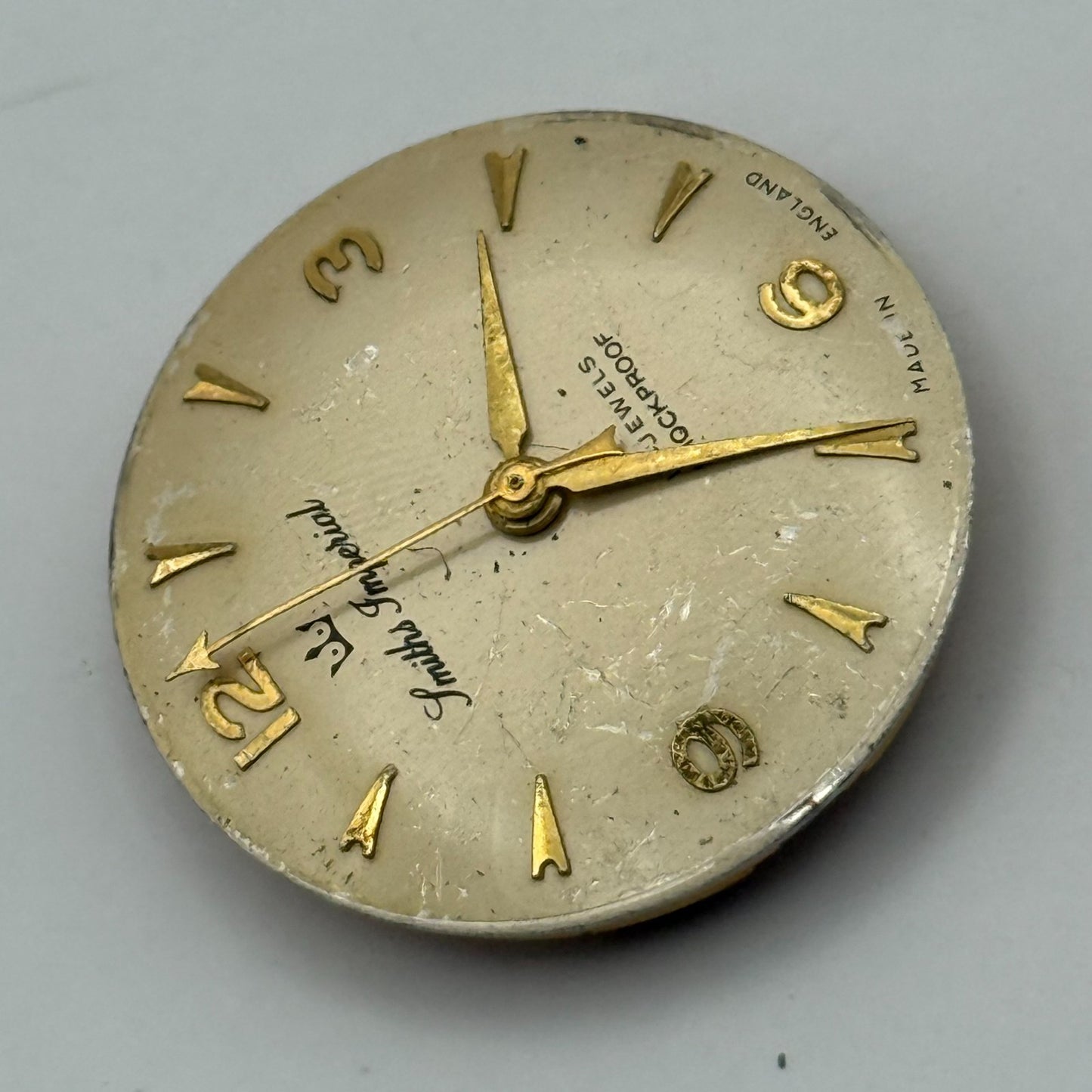 Smiths Imperial 5911 Cal 0104 Watch Movement Manual Wind Vintage Parts 26.9mm