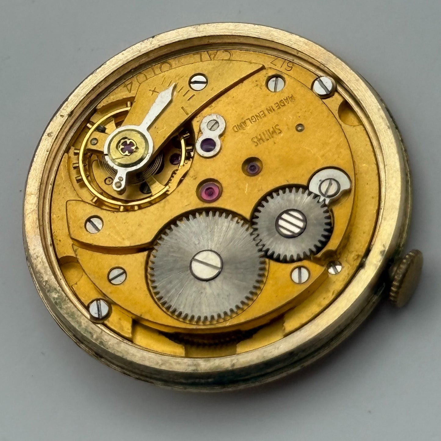 Smiths Imperial 617 Cal 0104 Watch Movement Running Manual Wind Parts 31.4mm