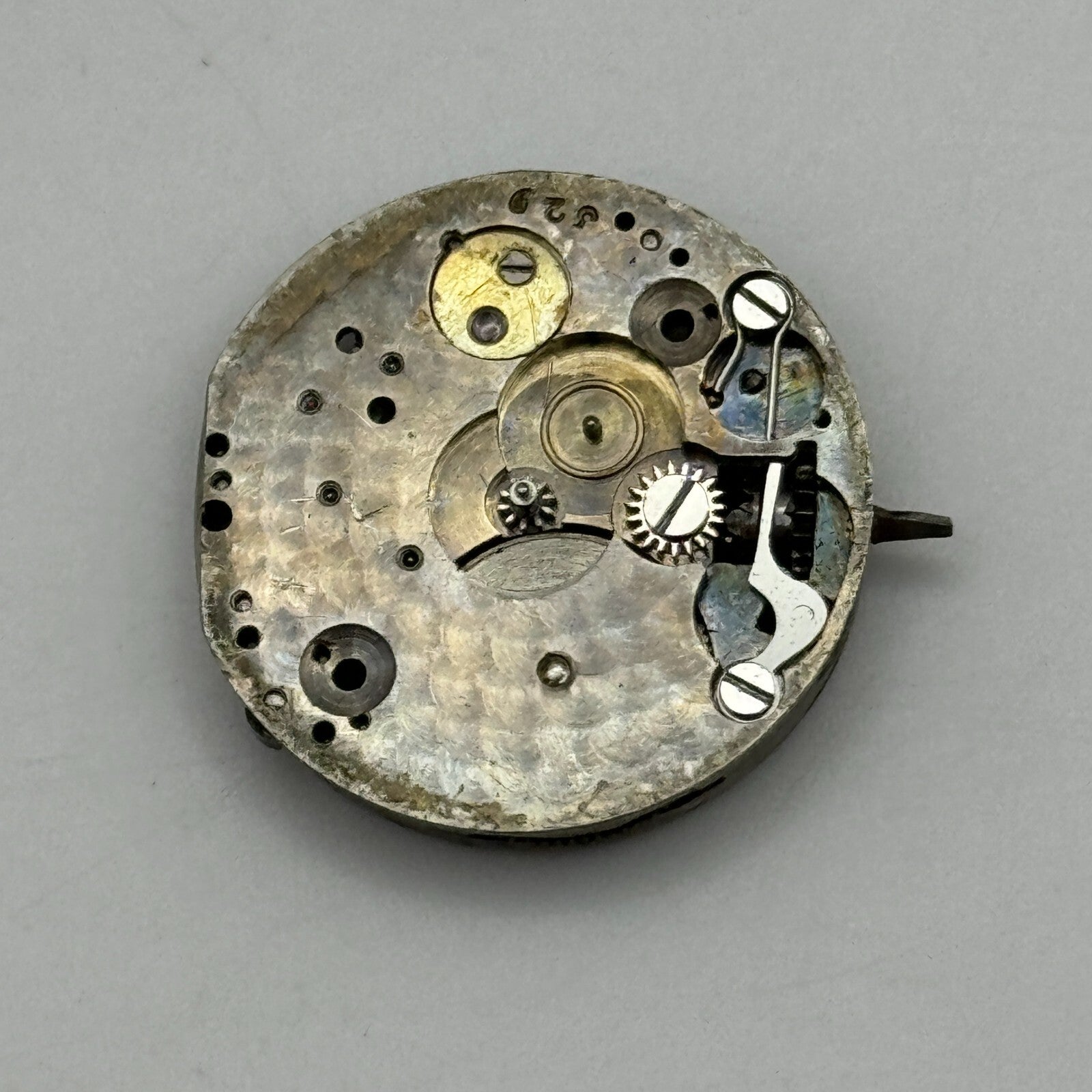 21.4mm Unidentified Interesting 15 Jewels Manual Wind Swiss Watch Movement PART