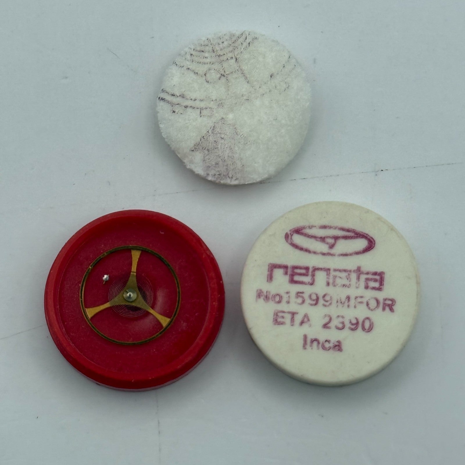 ETA 2390 Balance Wheel Complete And Spring  1599 M Watch Movement Parts NOS