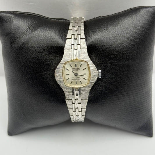 Vintage Ladies Mechanical Watch Estoral Full Lever Shockproof Working 21mm