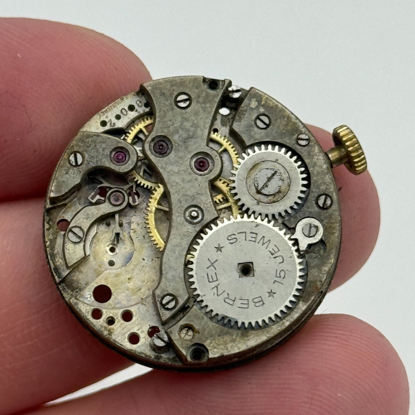27.1mm Men's Bernex FHF 15 Jewels Trench Watch Movement Manual Wind Swiss PARTS