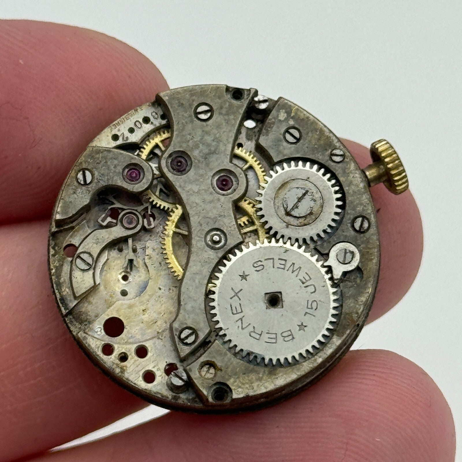 27.1mm Men's Bernex FHF 15 Jewels Trench Watch Movement Manual Wind Swiss PARTS