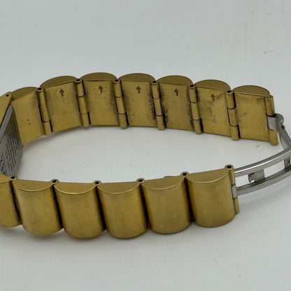 19mm Working Alfex 5301-R-D Plum Design Gold Plated Vintage Quartz Watch 6 Inch