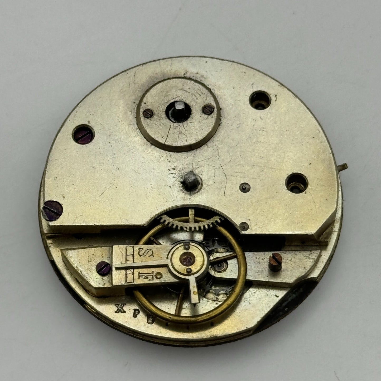 43mm XPU Antique Key Wound Roman Numerals Dial Pocket Watch Movement PARTS SPARE