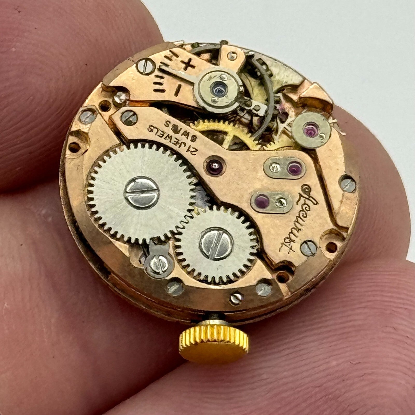 19.7mm Accurist AS A Schild 1156 Manual Wind 21 Jewel Watch Movement PARTS SPARE
