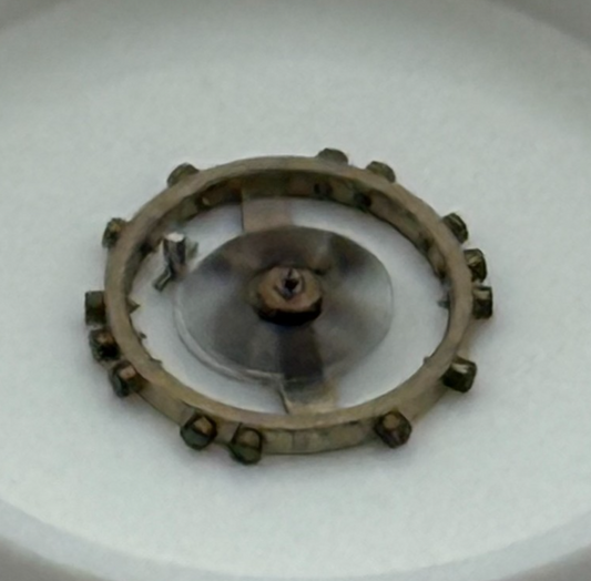Femga 45 Balance Wheel Complete And Spring 5 1/2''' 1006 M Watch Movement Parts 