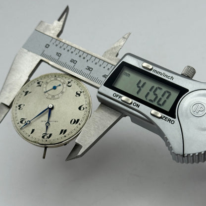 41.5mm Antique Grosvenor Open Face Sub Seconds Swiss Pocket Watch Movement PARTS