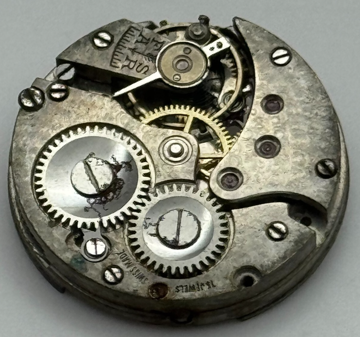 23.6mm 15 Jewels Military Trench Watch Movement Manual Wind Swiss Vintage PARTS