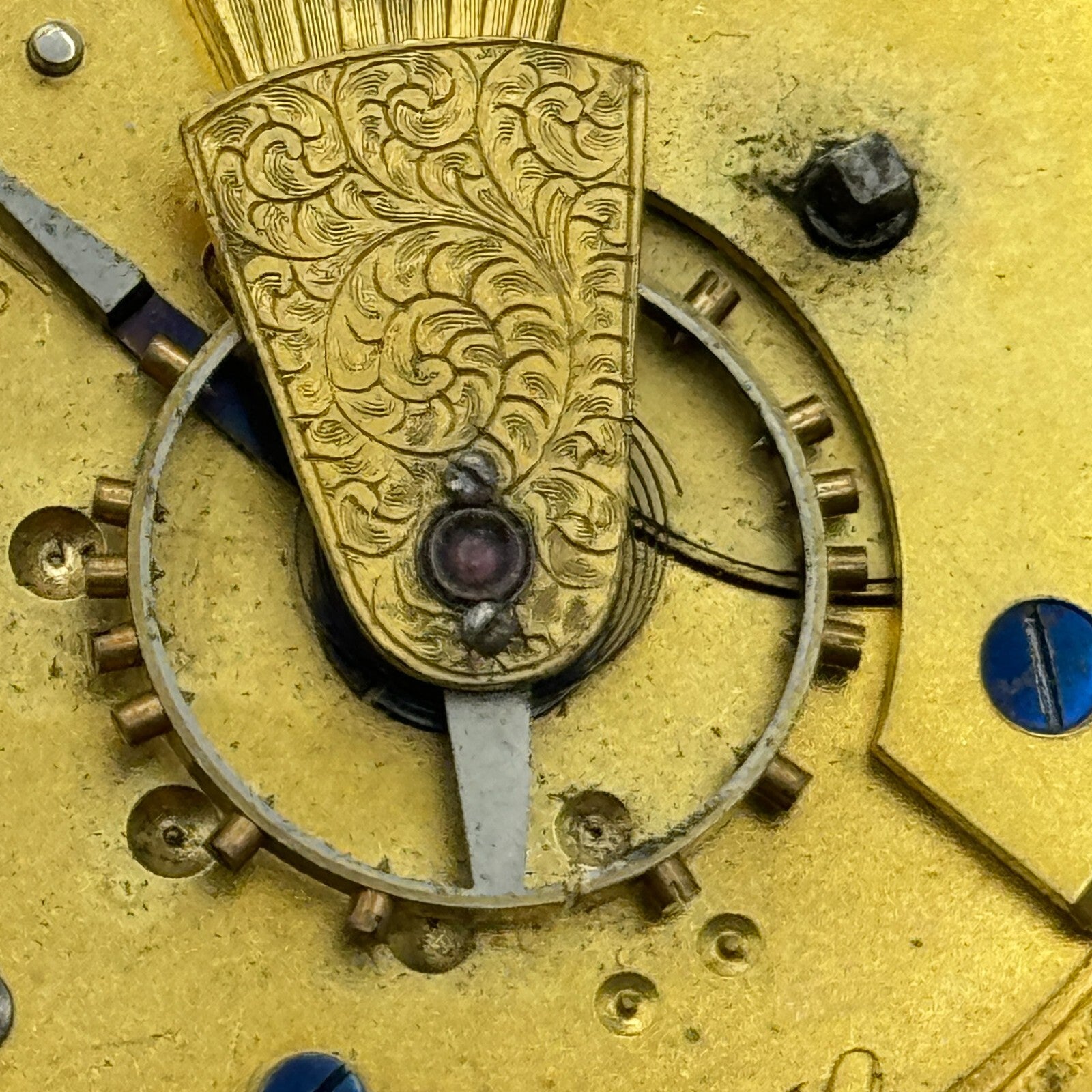 Antique 50mm Good Quality English Pocket Watch Movement Unidentified PARTS SPARE