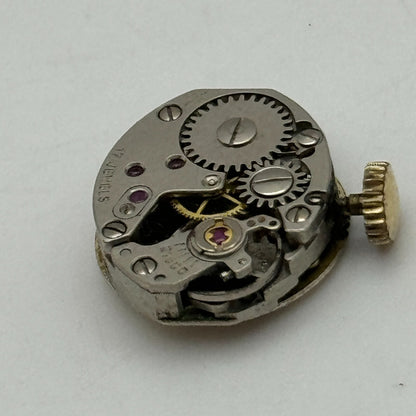 13mm Ladies Anker PUW 1075 Manual Wind Watch Movement 21600 Swiss Vintage PARTS