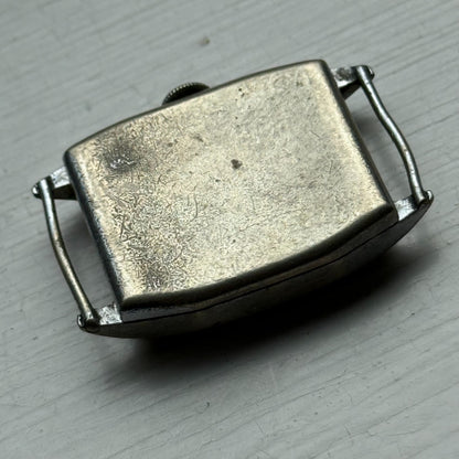 25mm Vintage Tank Style 15 Jewels Swiss Manual Wind Watch PARTS REPAIR