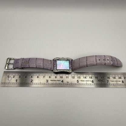 Oskar Emil Ladies Swiss Quartz Watch Crystal Bezel Leather Strap Working 25mm