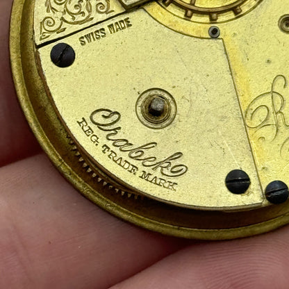 47.6mm Antique Railway Timekeeper Key Wound Pocket Watch Movement PARTS REPAIR