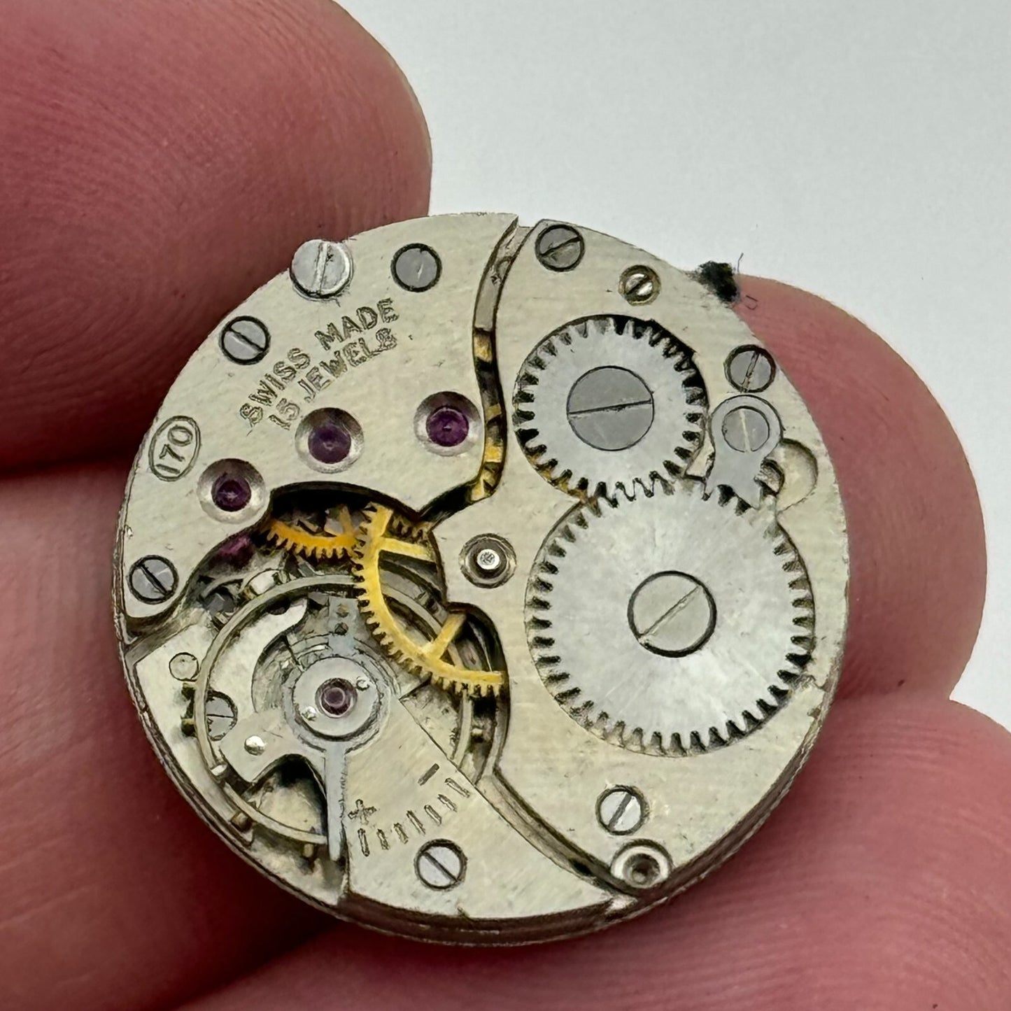 22mm Everite Record 170 Sub Seconds Manual Wind Trench Watch Movement PARTS