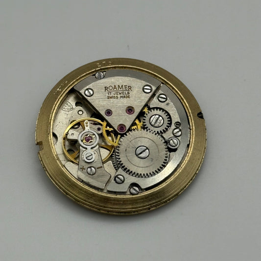 Roamer MST 414 Watch Movement Manual Wind Mens Vintage Swiss Parts Repair 31.9mm