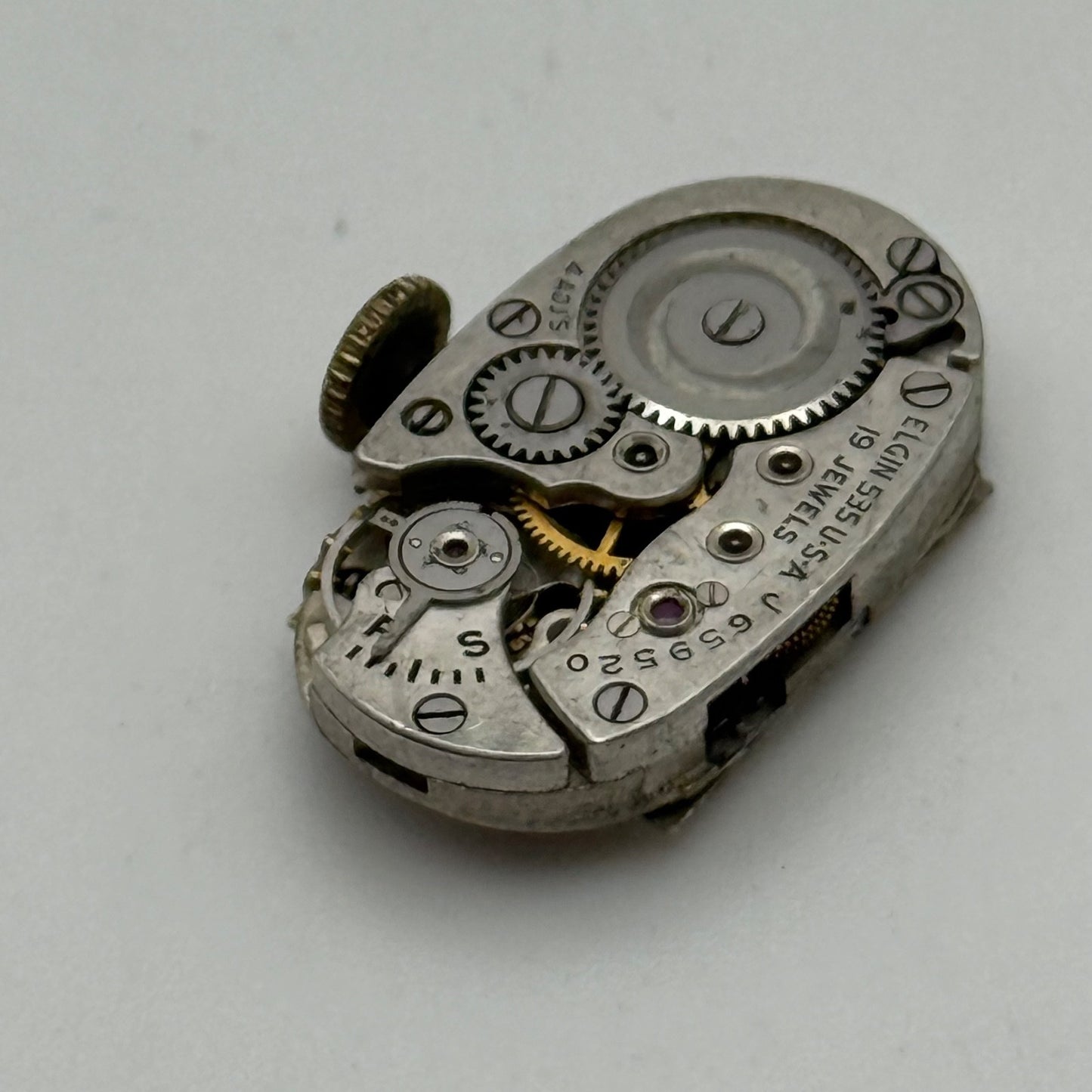 Lady Elgin Grade 535 Model 2 Watch Movement 1948 21/0s American Parts Repair