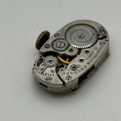 Lady Elgin Grade 535 Model 2 Watch Movement 1948 21/0s American Parts Repair
