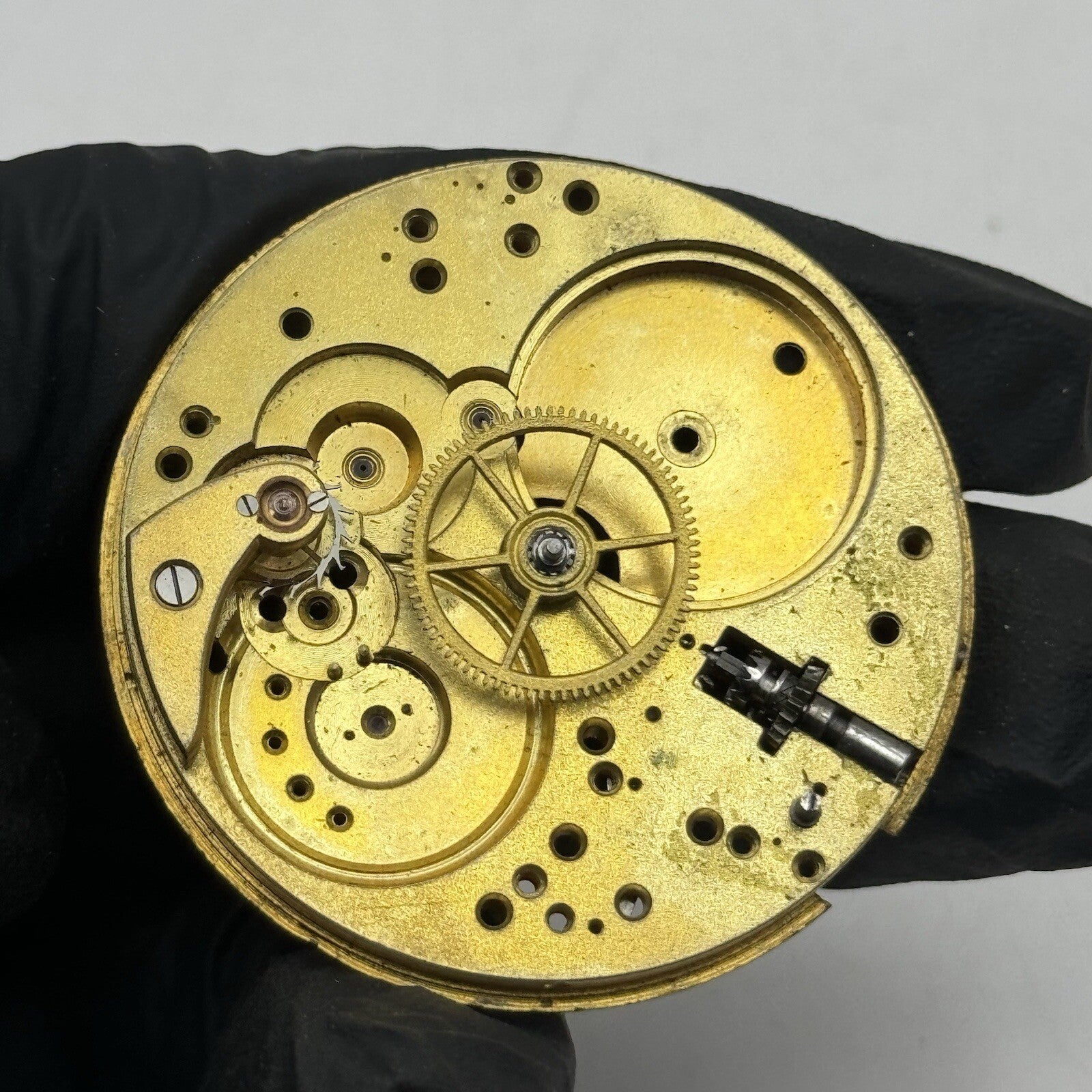 43.1mm Rotherham & Sons Quality Partial Pocket Watch Movement FOR PARTS Restore