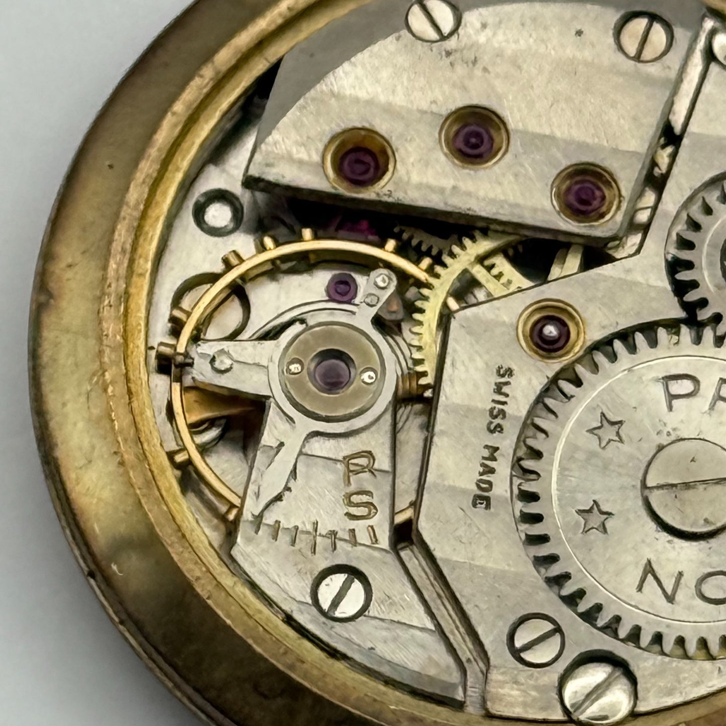 Mappin & Webb Precision Watch Movement Manual Wind Vintage Parts Repair 29.6mm