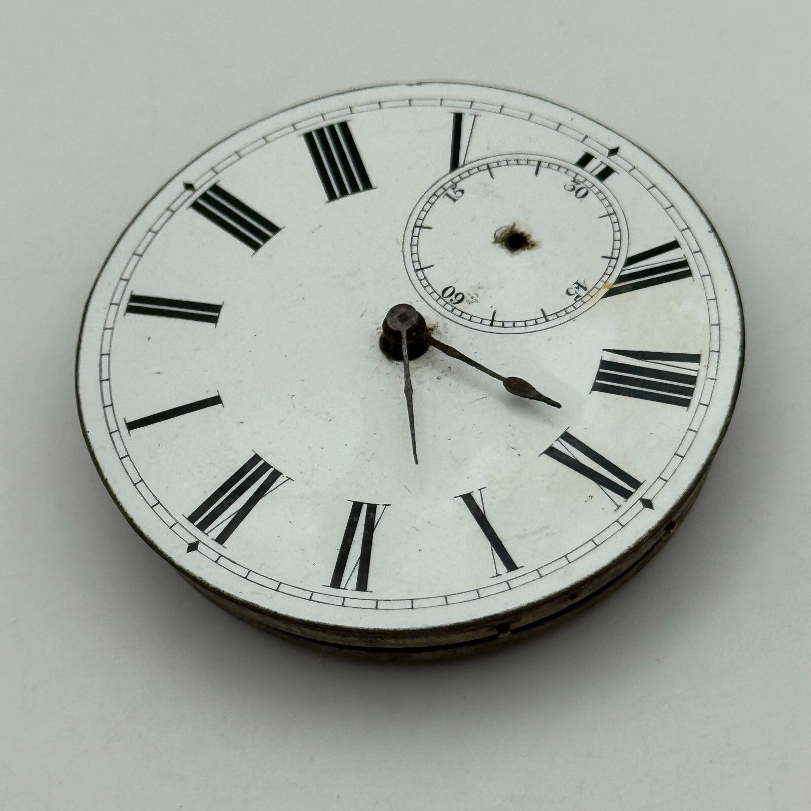 45.9mm Unidentified Antique Key Wound Pocket Watch Movement PARTS REPAIR SPARES