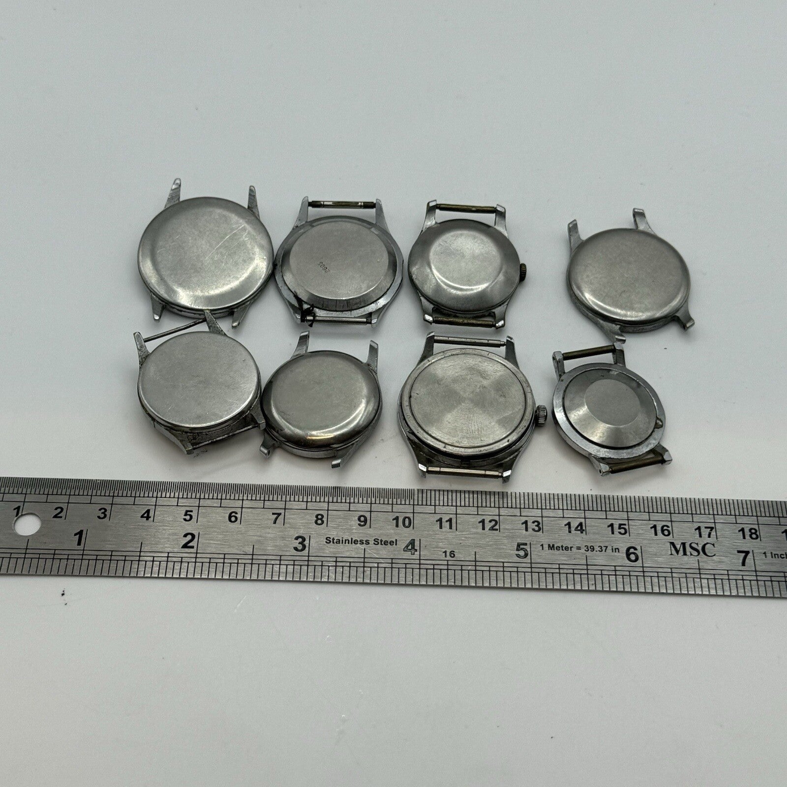 8 x Vintage Soviet Manual Wind Watch Heads For Parts Repair Job Lot Bundle