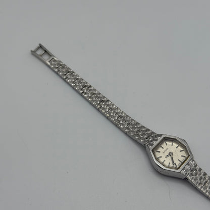 19mm Running Vintage Ladies Rotary Swiss Silver Tone Manual Wind Watch PARTS