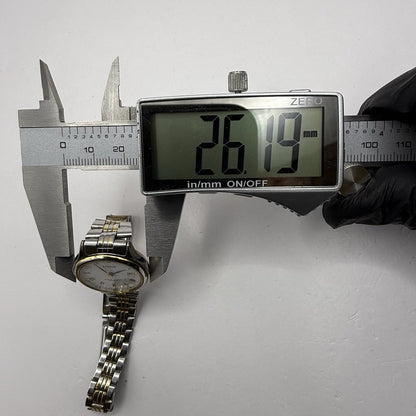 26mm Working Ladies Lorus V782-X113 Two Tone Date Dial Quartz Watch 6 Inches