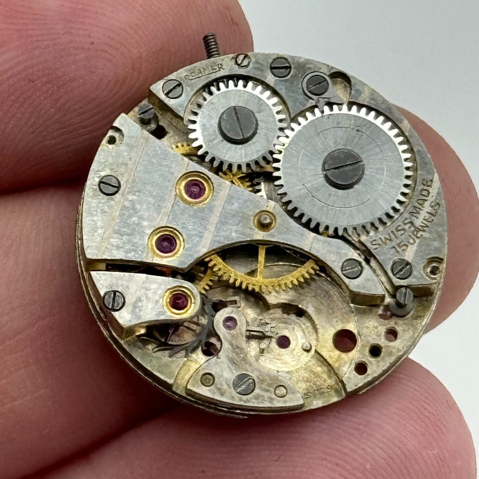 23.6mm Roamer MST 242 Manual Wind 15 Jewels Swiss Watch Movement PARTS SPARES