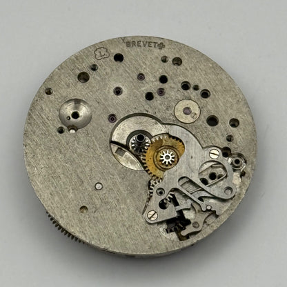 Landeron Brevet Watch Movement Chronograph Vintage Incomplete Parts Swiss 31.7mm
