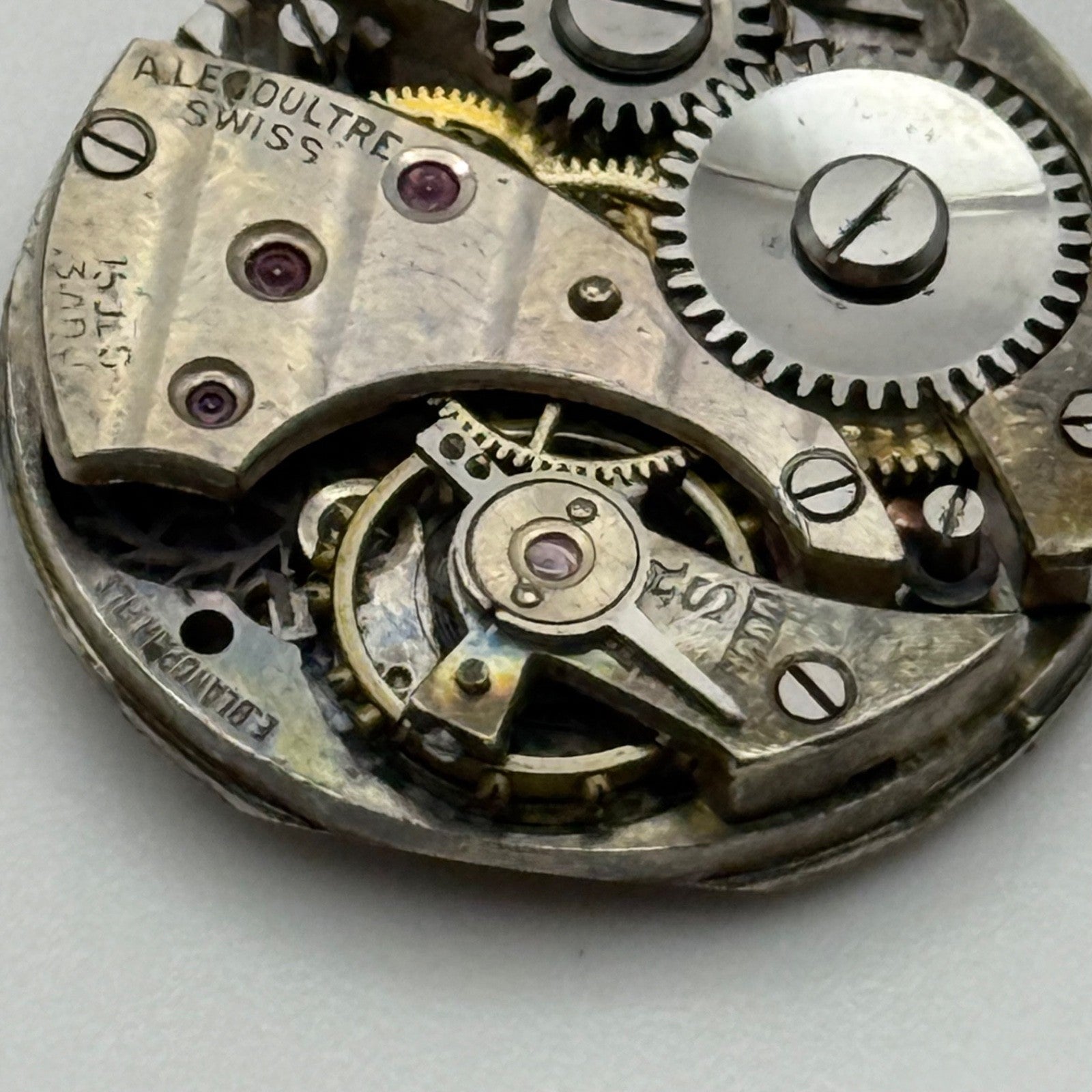 A Lecoultre E Blancpain Fils Watch Movement Manual Vintage Swiss Parts 21.6mm