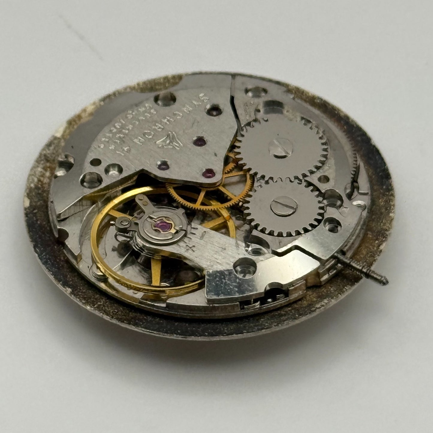 ETA 2750 Watch Movement Cyma By Synchron Manual Wind Vintage Parts Repair 25.4mm