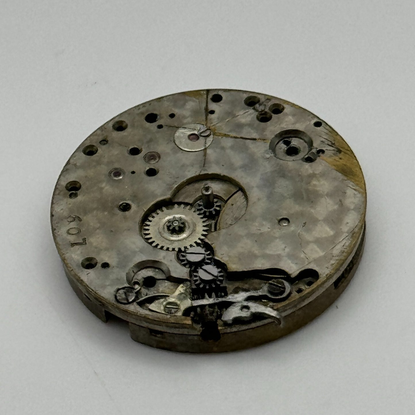 24.8mm Interesting Unidentified 607 Manual Wind Swiss Watch Movement PARTS SPARE