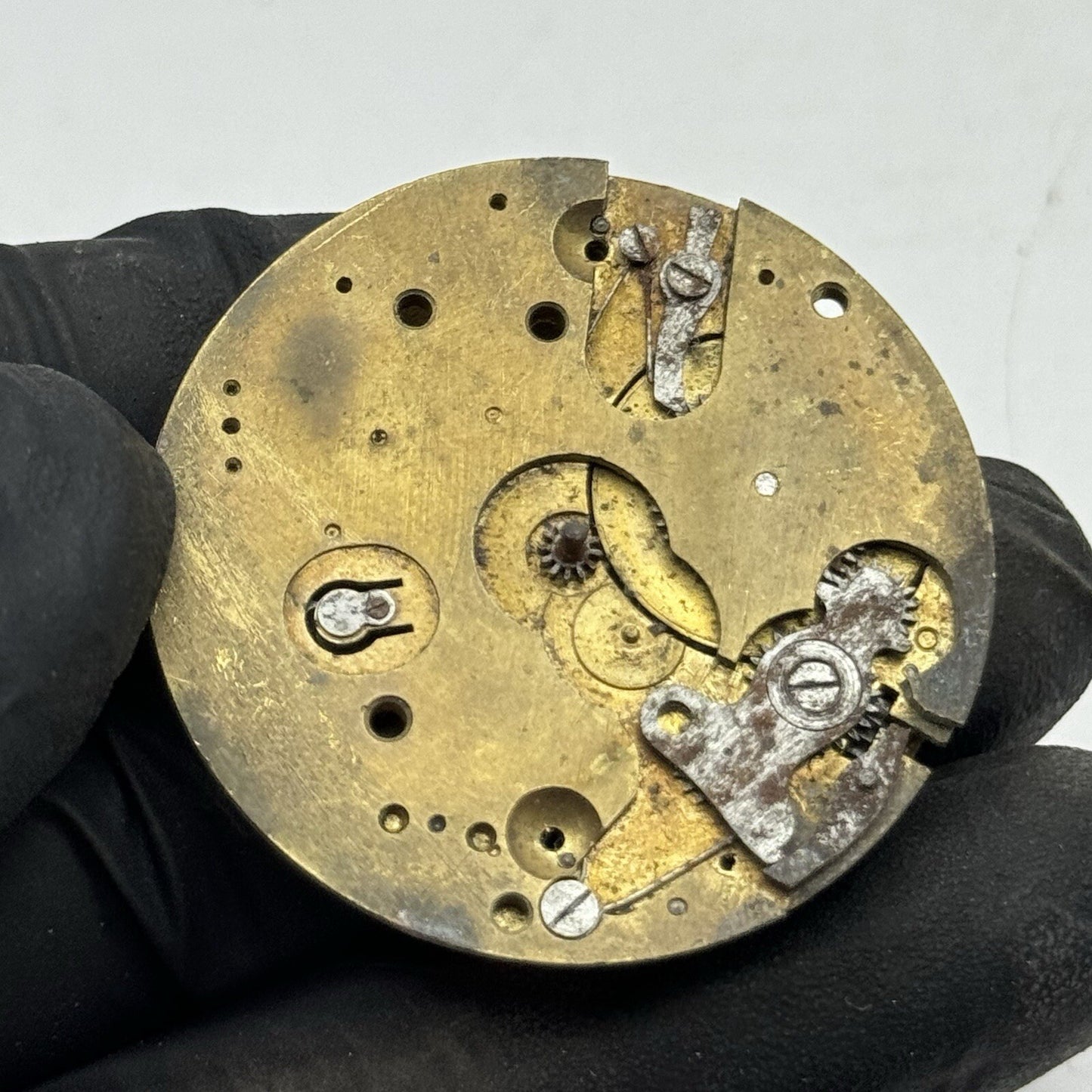 41.2mm Unidentified Swiss Antique Pocket Watch Movement FOR PARTS
