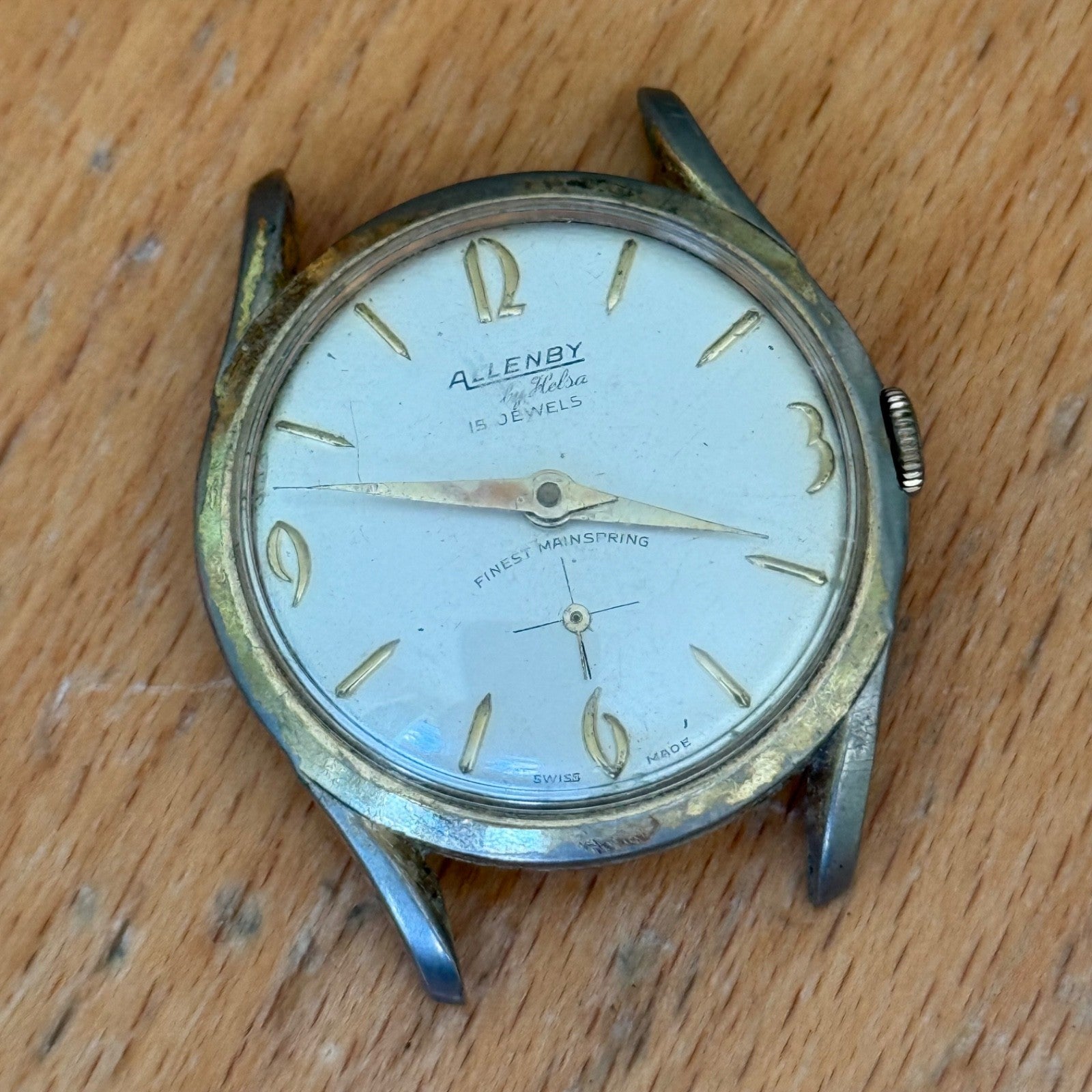 34mm Allenby Helsa Finest Mainspring Brevete 314705 Vintage Manual Watch PARTS