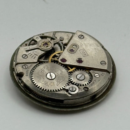 ETA 1080 Watch Movement Rotary 725 Manual Wind Vintage Swiss Parts Repair 23.6mm